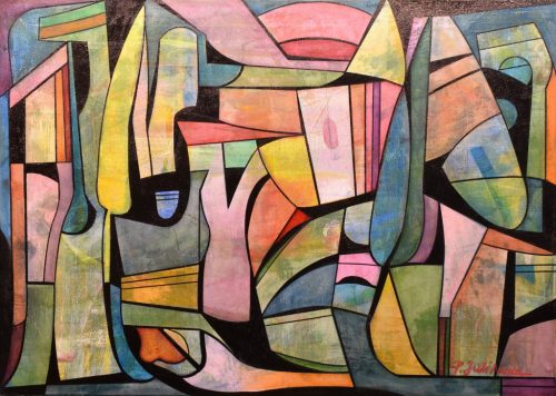 Pálfy Julianna - Kavalkád (50 x 70 cm) olaj/vászon