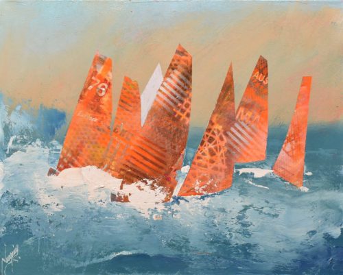 Neogrády Antal - Hullám-hegyek (40 x 50 cm) olaj/vászon