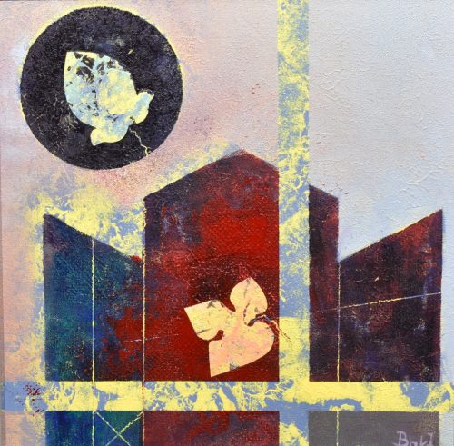 Bak Judit – Minden napra egy gondolat: Szárnyas oltár (30 x 30 cm) olaj/fa
