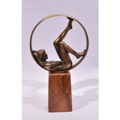 Czobor Sándor - Lebegés ( 20 x 12 x 5 cm) bronz