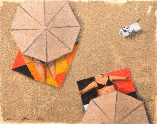 Ludvig Dániel - A part (40 x 50 cm) olaj/vászon
