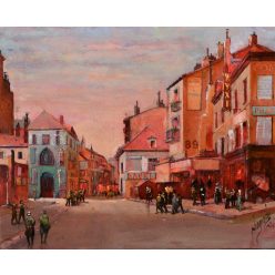 Neogrády Antal - A város színei (40 x 50 cm) olaj/vászon