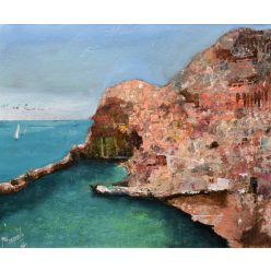 Neogrády Antal - Kékség (42 x 52 cm) olaj/farost