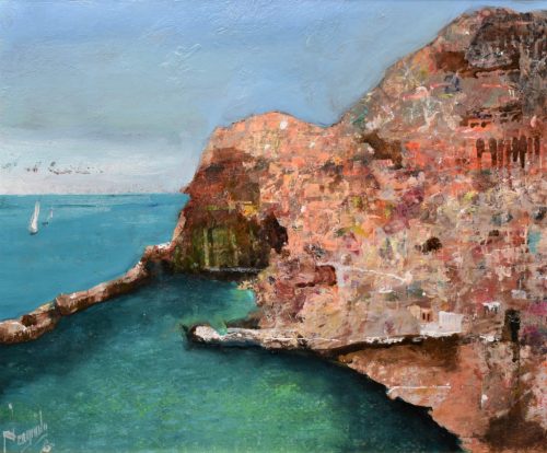 Neogrády Antal - Kékség (42 x 52 cm) olaj/farost