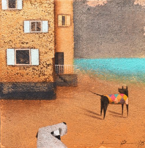 Ludvig Dániel - Vihar előtt (40 x 40 cm) olaj/vászon